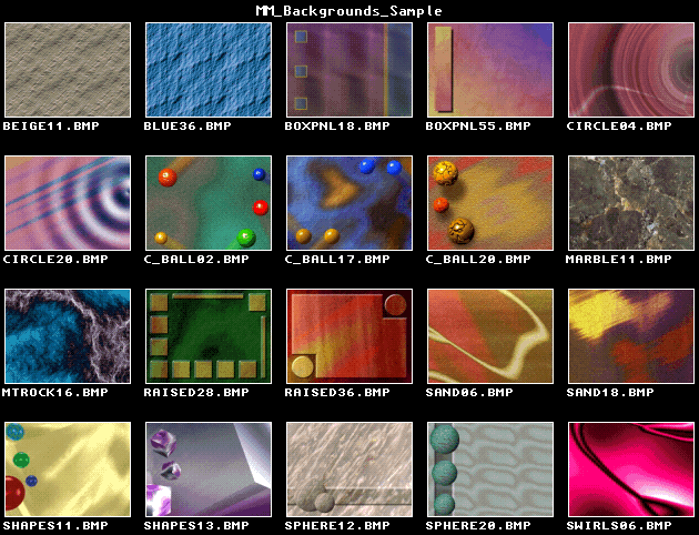 Sample backgrounds from EMC's Multimedia backgrounds CD-ROM